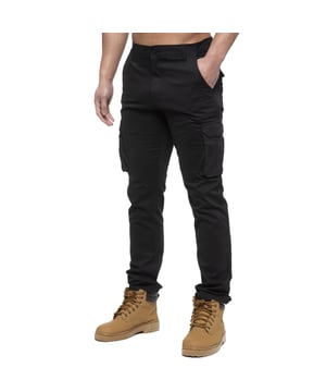  Pantalones cargo para hombre, color negro, ajustados,  informales, pantalones de trabajo de combate, color gris, 40 : Ropa,  Zapatos y Joyería